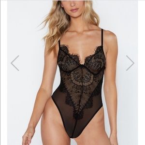 Nasty gal Eyelash you nicely lace bodysuit